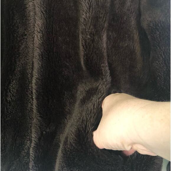 Vintage Christie Brooks Brown Faux Fur Cheetah Collar Jacket Y2K - Girl's L (14) - Picture 4 of 9